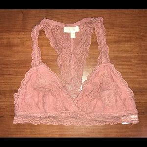 Francesca's Blush Pink Lace Bralette
